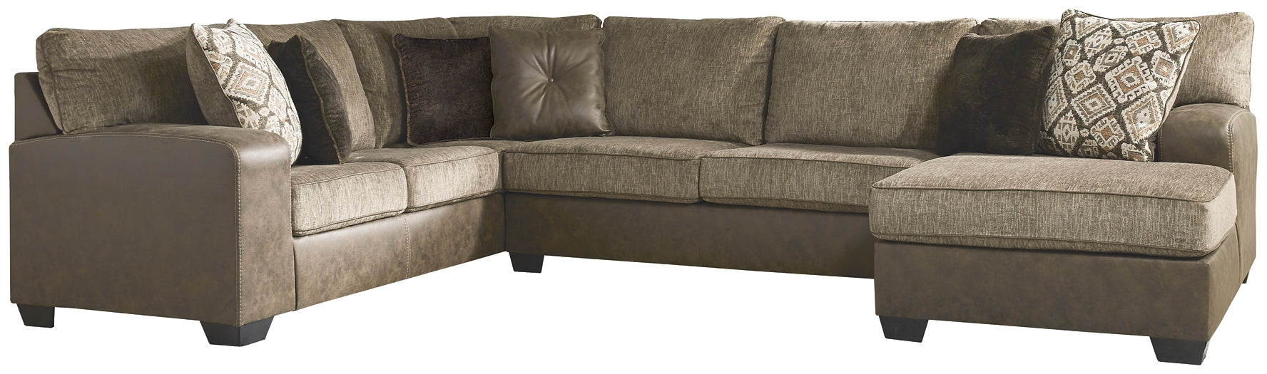 Abalone 3-Piece Sectional with Ottoman Rent Wise Rent To Own Jacksonville, Florida