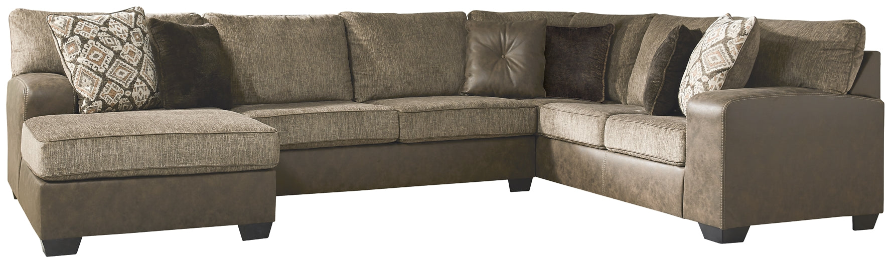 Abalone 3-Piece Sectional with Ottoman Rent Wise Rent To Own Jacksonville, Florida