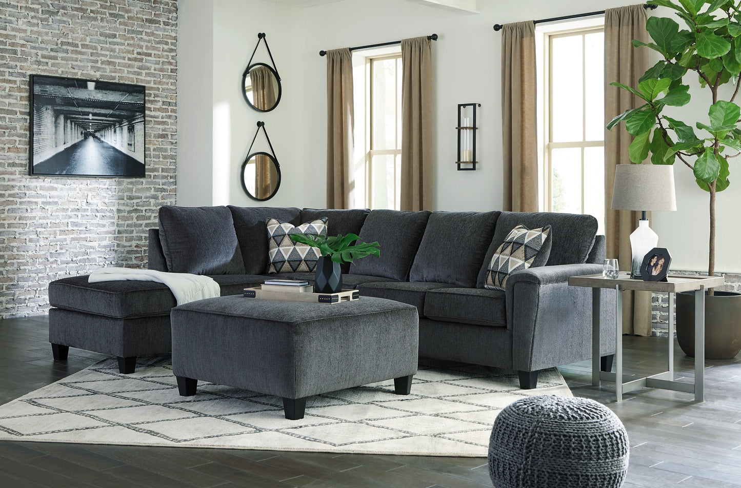 Abinger 2-Piece Sectional with Ottoman Rent Wise Rent To Own Jacksonville, Florida