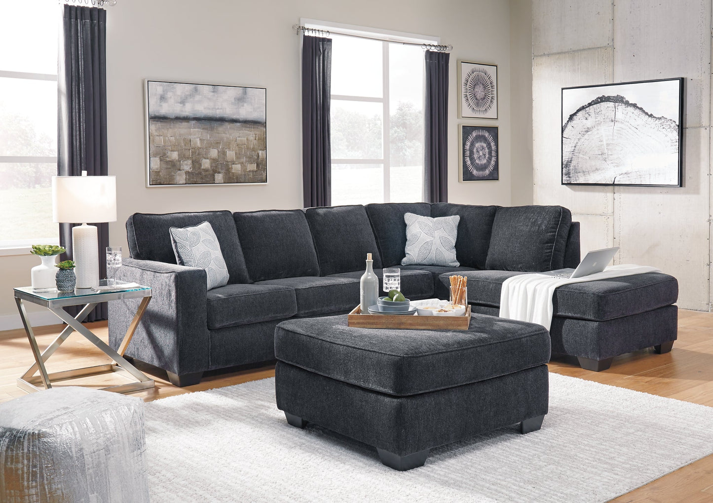 Altari 2-Piece Sectional with Ottoman Rent Wise Rent To Own Jacksonville, Florida