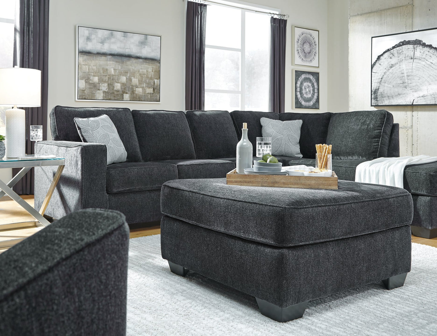 Altari 2-Piece Sectional with Ottoman Rent Wise Rent To Own Jacksonville, Florida