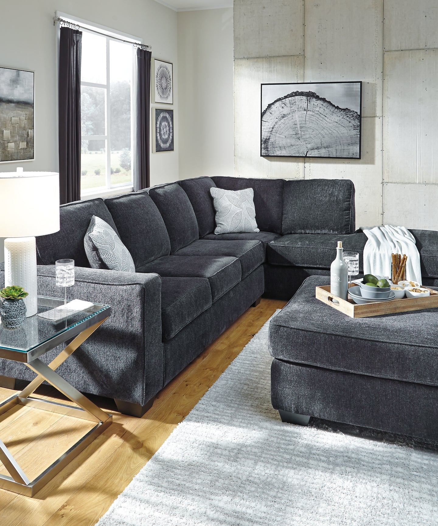 Altari 2-Piece Sectional with Ottoman Rent Wise Rent To Own Jacksonville, Florida