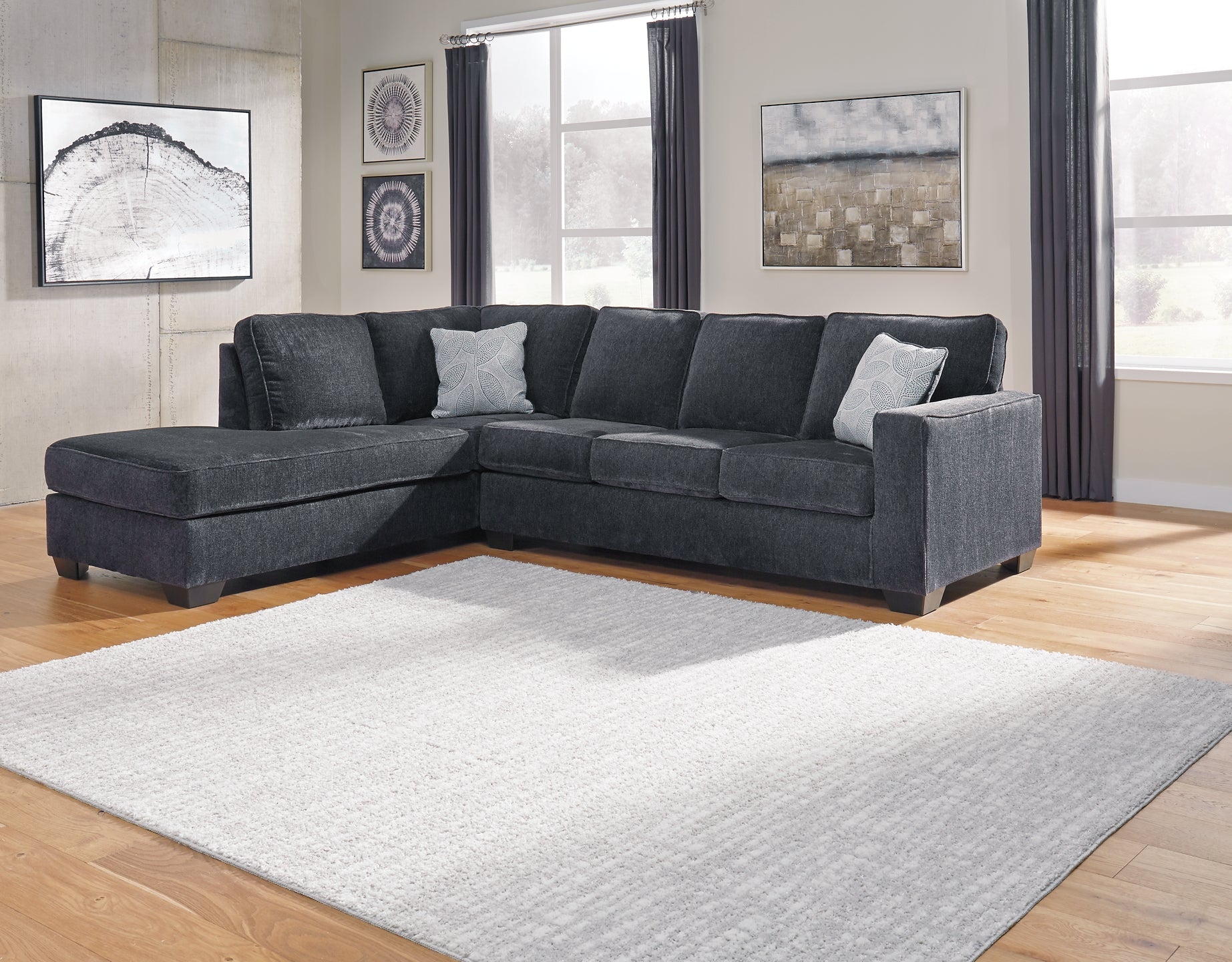 Altari 2-Piece Sectional with Ottoman Rent Wise Rent To Own Jacksonville, Florida