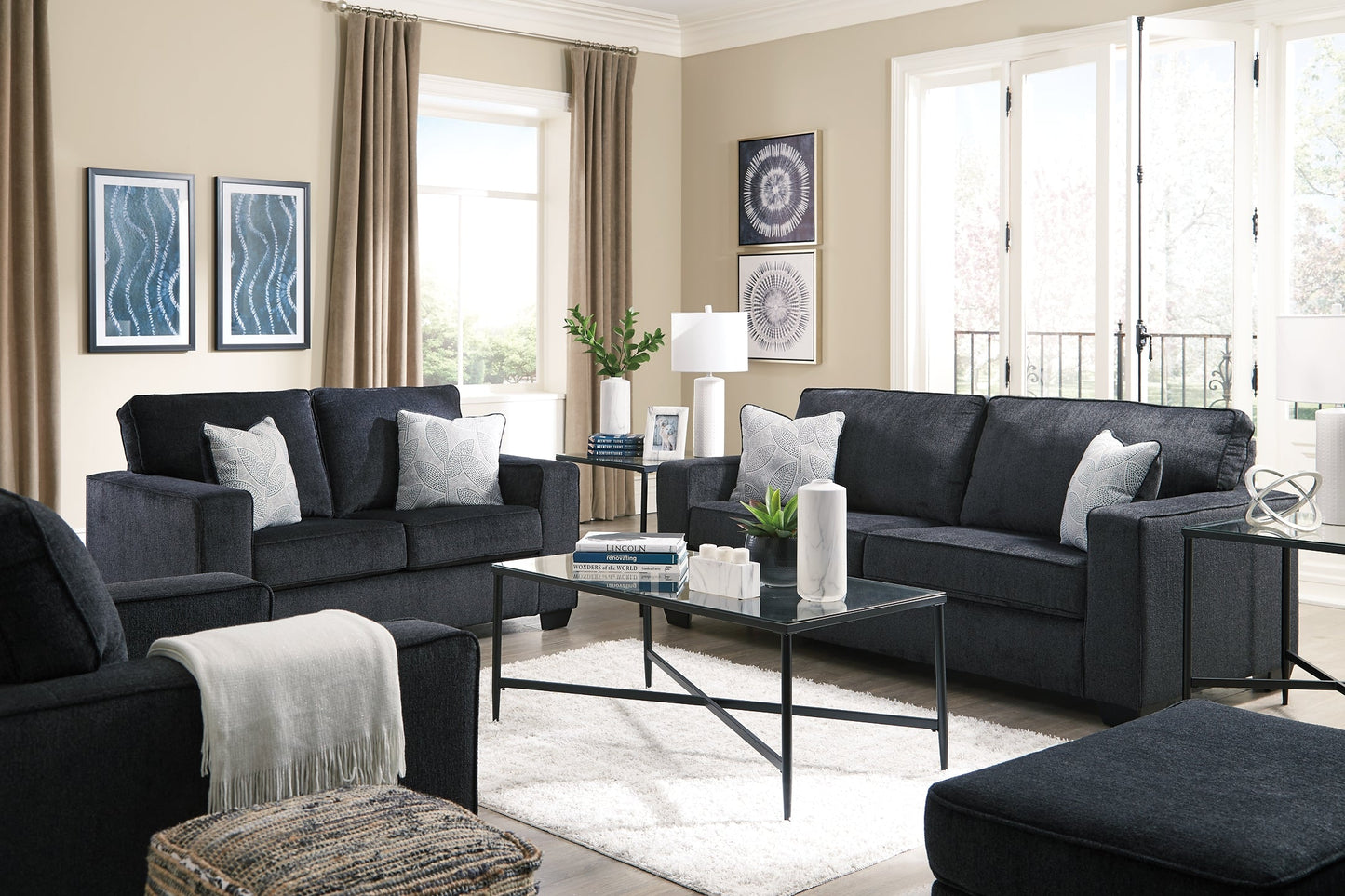 Altari Sofa, Loveseat, Chair and Ottoman Rent Wise Rent To Own Jacksonville, Florida