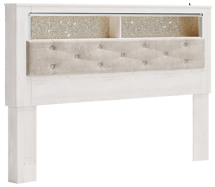 Altyra King Bookcase Headboard with Mirrored Dresser, Chest and Nightstand Rent Wise Rent To Own Jacksonville, Florida