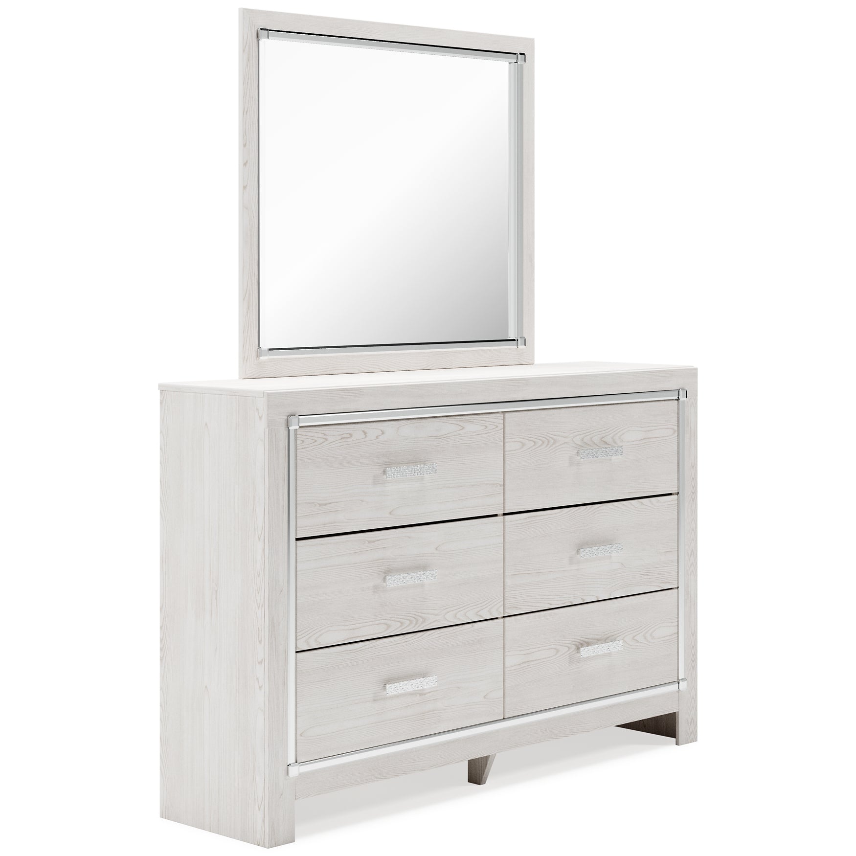 Altyra King Bookcase Headboard with Mirrored Dresser, Chest and Nightstand Rent Wise Rent To Own Jacksonville, Florida