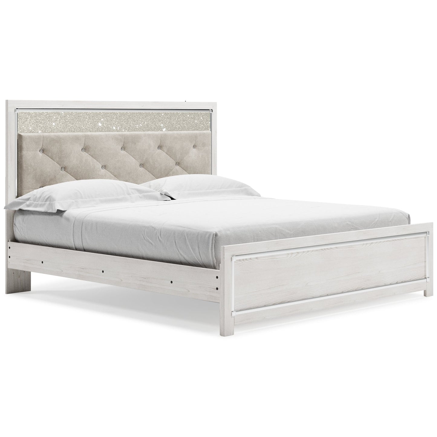 Altyra King Panel Bed with Mirrored Dresser and 2 Nightstands Rent Wise Rent To Own Jacksonville, Florida