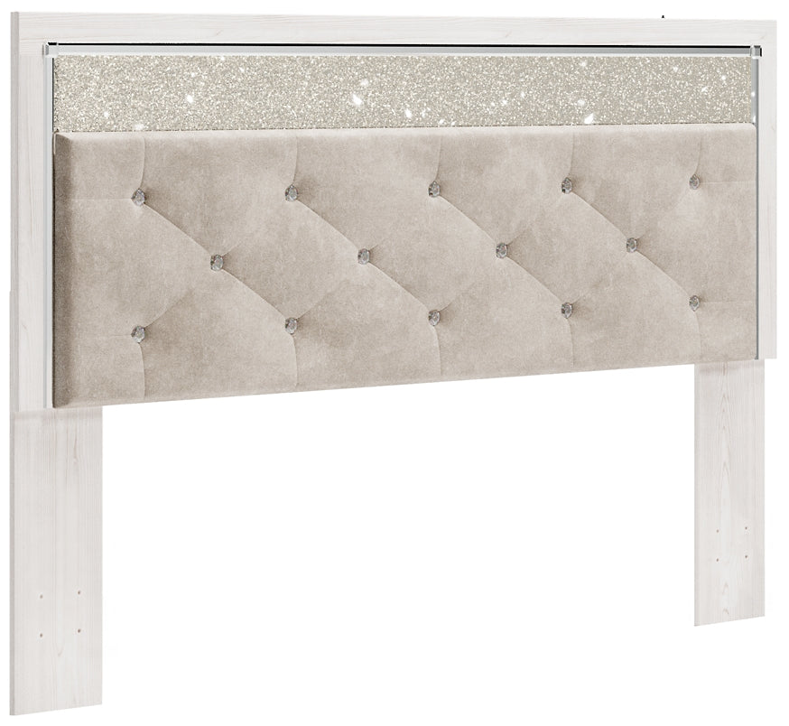 Altyra King Panel Headboard with Mirrored Dresser, Chest and 2 Nightstands Rent Wise Rent To Own Jacksonville, Florida