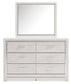 Altyra King Upholstered Storage Bed with Mirrored Dresser and Nightstand Rent Wise Rent To Own Jacksonville, Florida