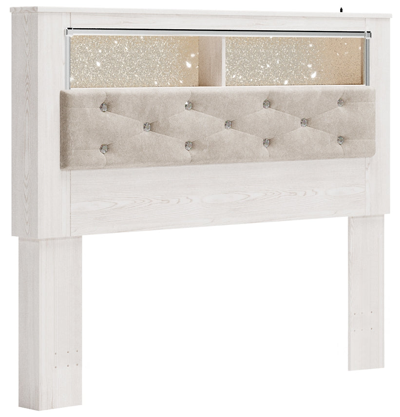 Altyra Queen Bookcase Headboard with Mirrored Dresser, Chest and Nightstand Rent Wise Rent To Own Jacksonville, Florida