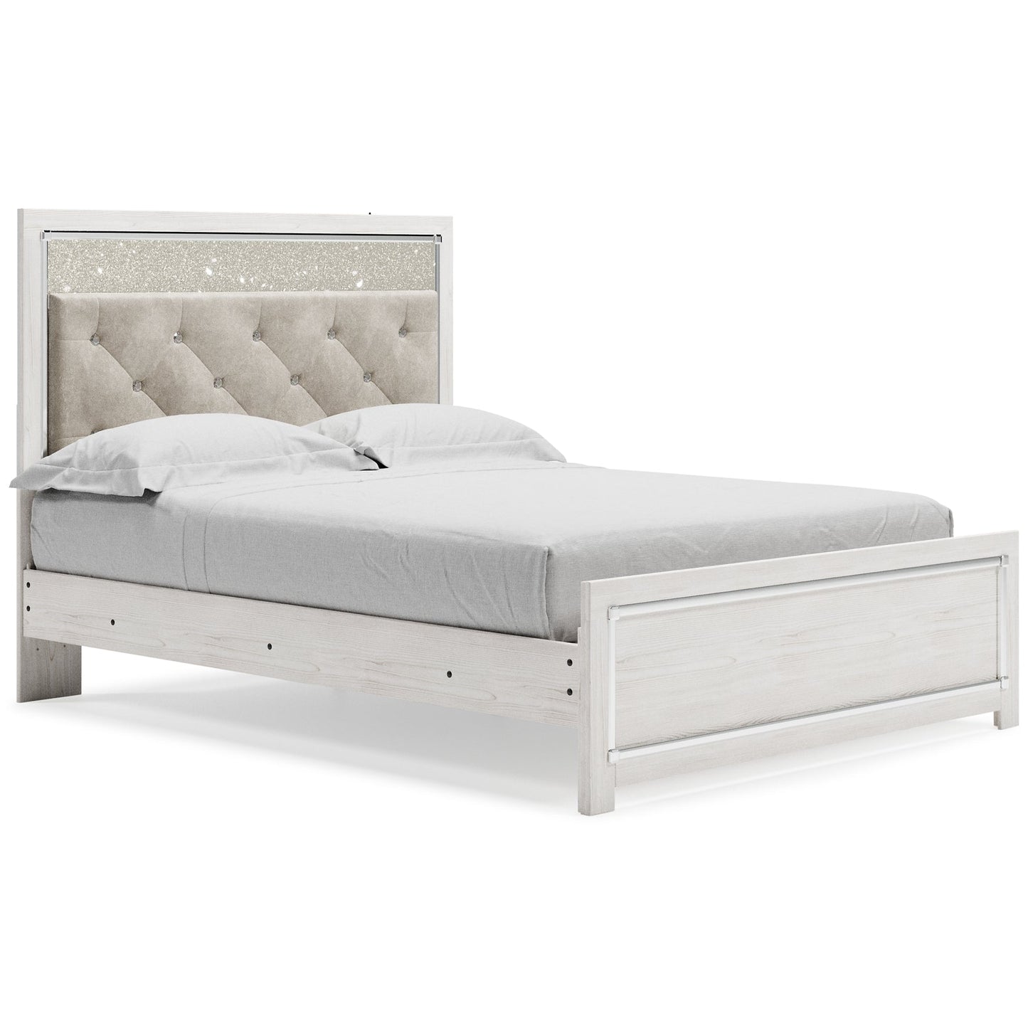 Altyra Queen Panel Bed with Mirrored Dresser, Chest and 2 Nightstands Rent Wise Rent To Own Jacksonville, Florida