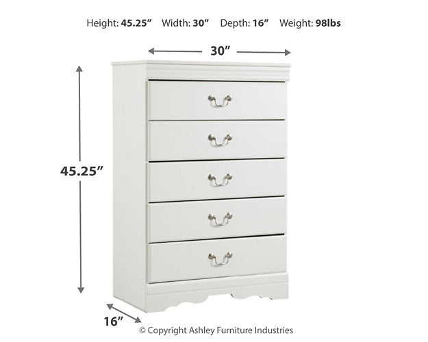 Anarasia Full Sleigh Headboard with Mirrored Dresser, Chest and Nightstand Rent Wise Rent To Own Jacksonville, Florida