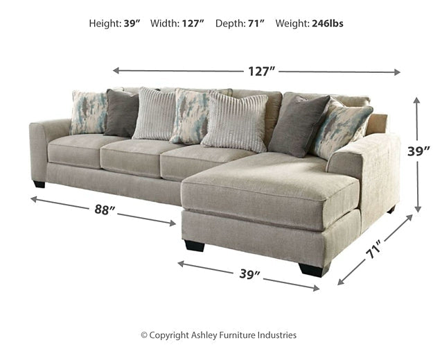 Ardsley 2-Piece Sectional with Ottoman Rent Wise Rent To Own Jacksonville, Florida