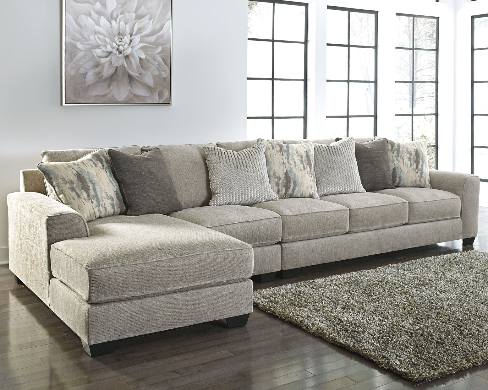 Ardsley 3-Piece Sectional with Ottoman Rent Wise Rent To Own Jacksonville, Florida