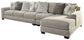 Ardsley 3-Piece Sectional with Ottoman Rent Wise Rent To Own Jacksonville, Florida