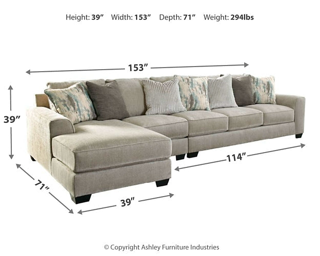 Ardsley 3-Piece Sectional with Ottoman Rent Wise Rent To Own Jacksonville, Florida