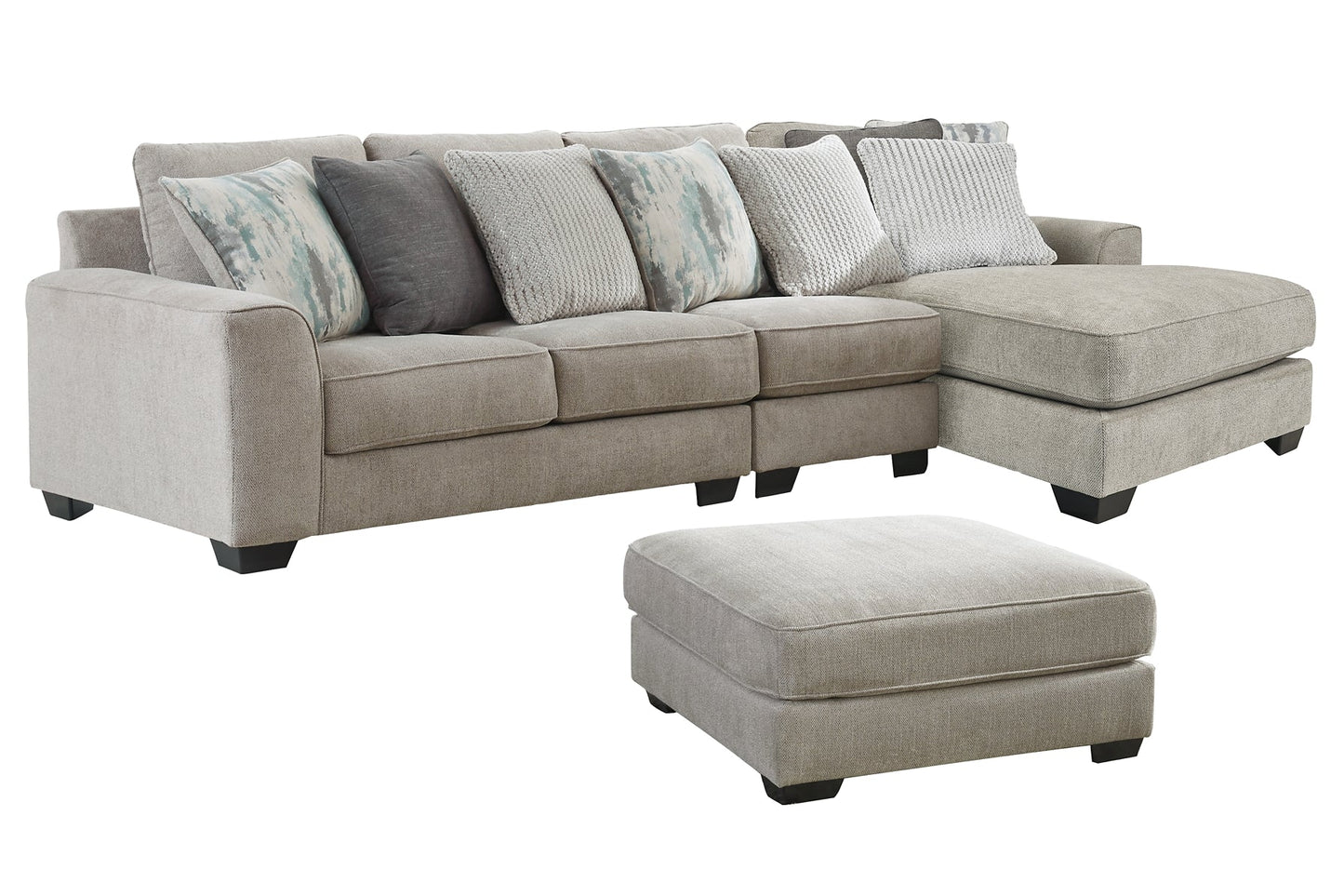 Ardsley 3-Piece Sectional with Ottoman Rent Wise Rent To Own Jacksonville, Florida