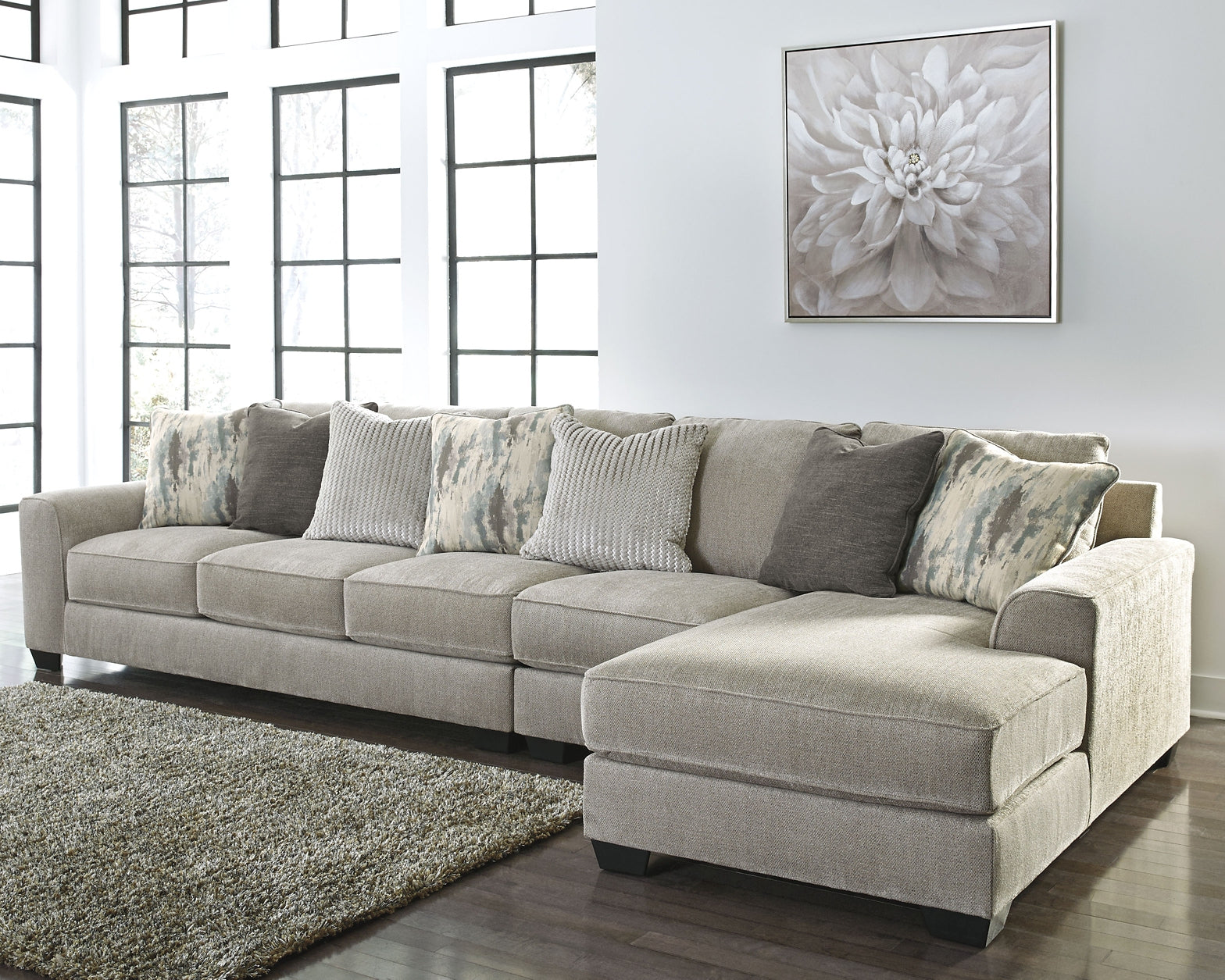 Ardsley 3-Piece Sectional with Ottoman Rent Wise Rent To Own Jacksonville, Florida