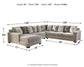 Ardsley 4-Piece Sectional with Ottoman Rent Wise Rent To Own Jacksonville, Florida