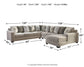 Ardsley 4-Piece Sectional with Ottoman Rent Wise Rent To Own Jacksonville, Florida