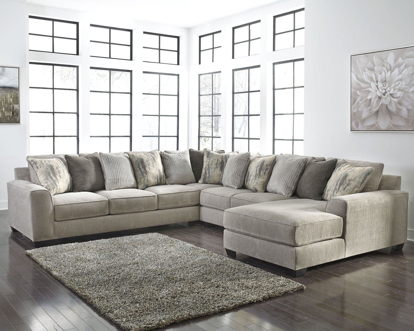 Ardsley 4-Piece Sectional with Ottoman Rent Wise Rent To Own Jacksonville, Florida