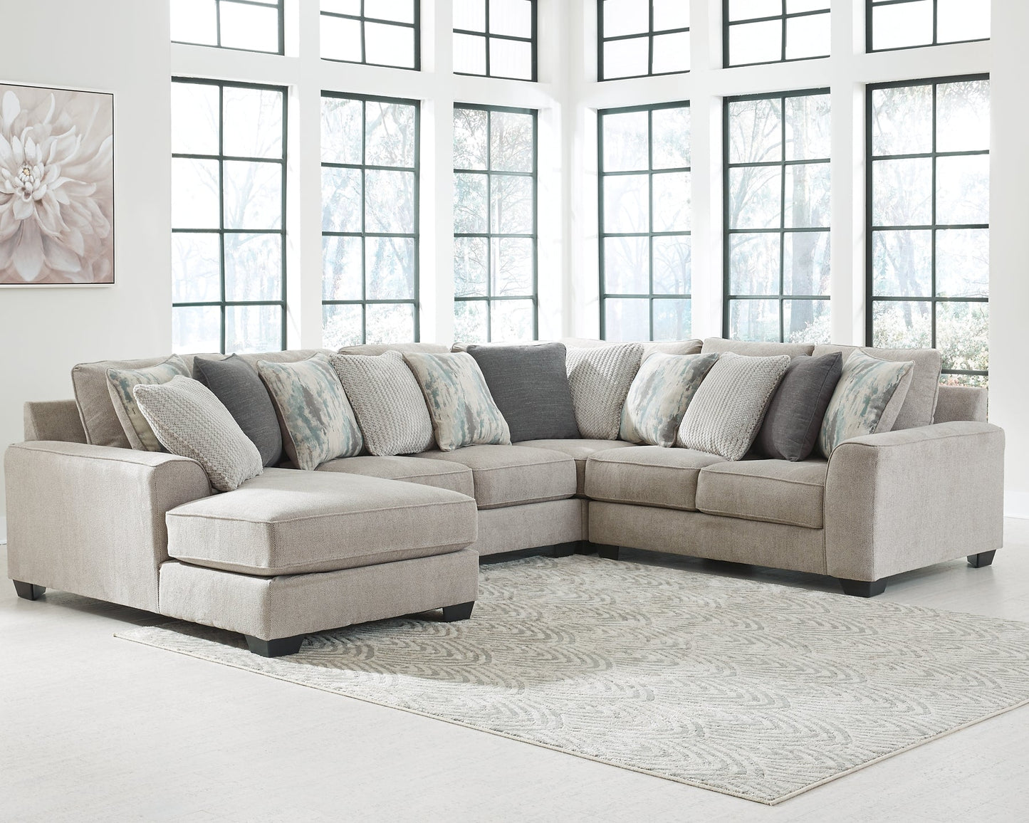 Ardsley 4-Piece Sectional with Ottoman Rent Wise Rent To Own Jacksonville, Florida