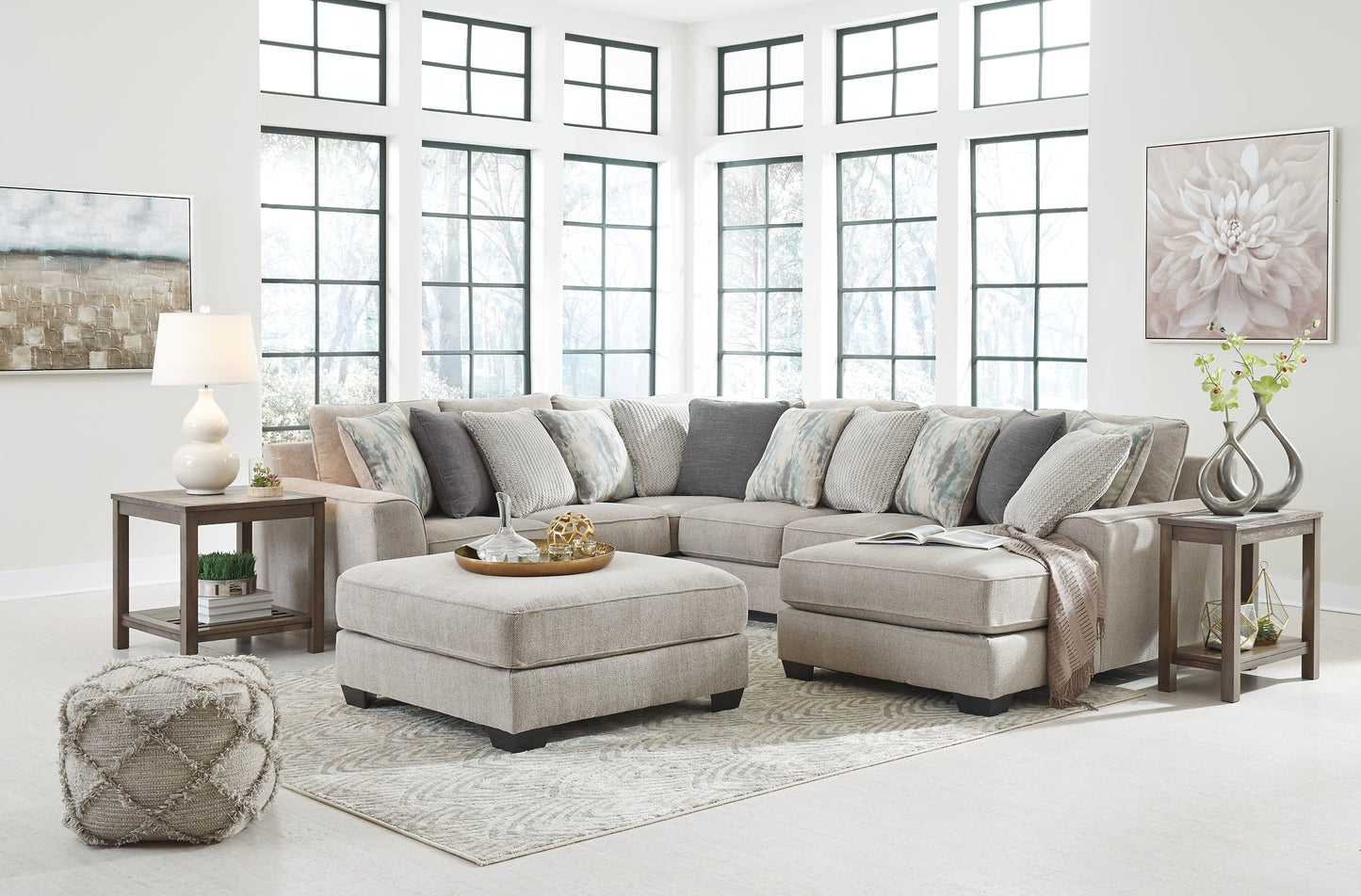 Ardsley 4-Piece Sectional with Ottoman Rent Wise Rent To Own Jacksonville, Florida