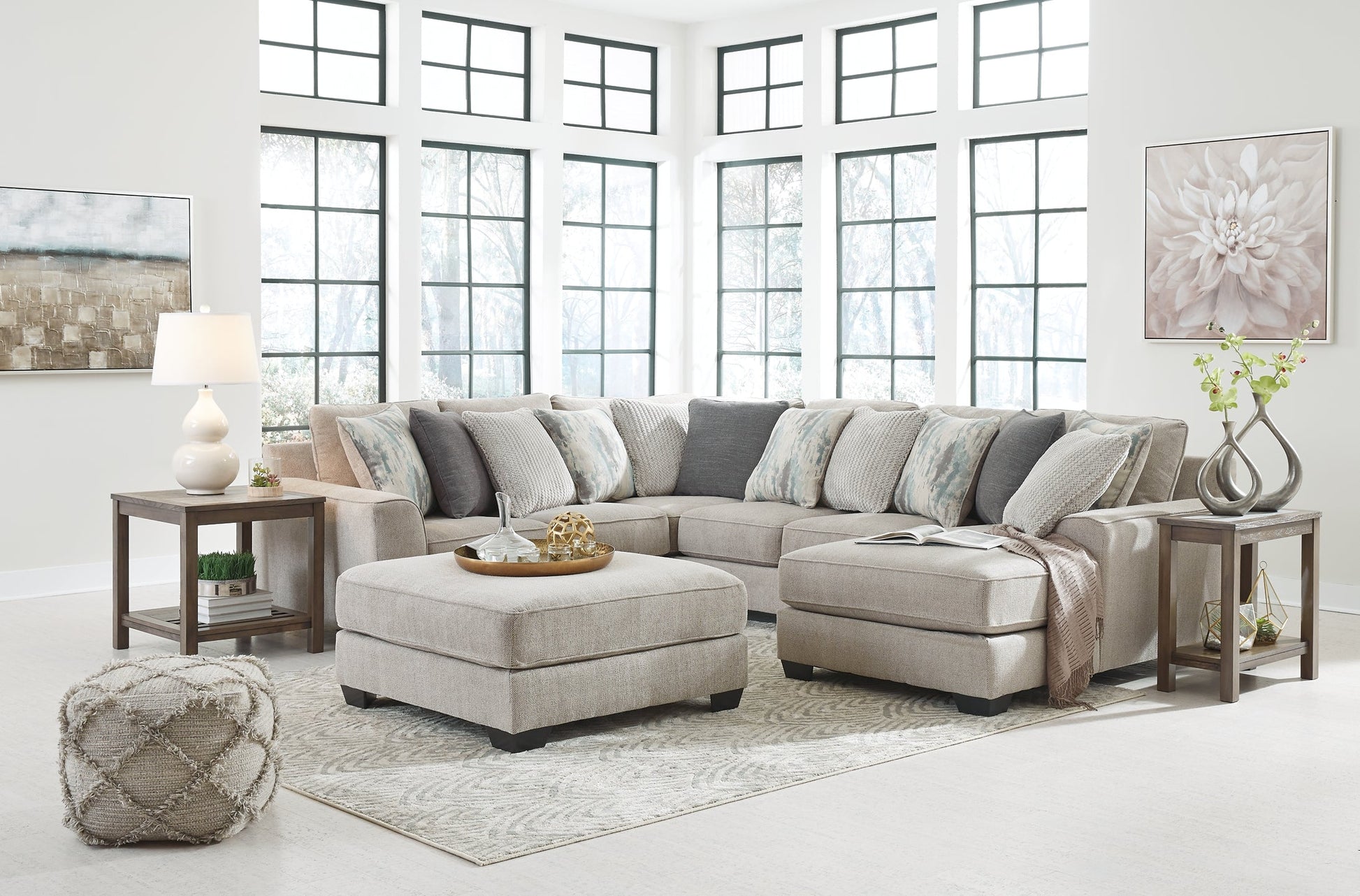 Ardsley 4-Piece Sectional with Ottoman Rent Wise Rent To Own Jacksonville, Florida