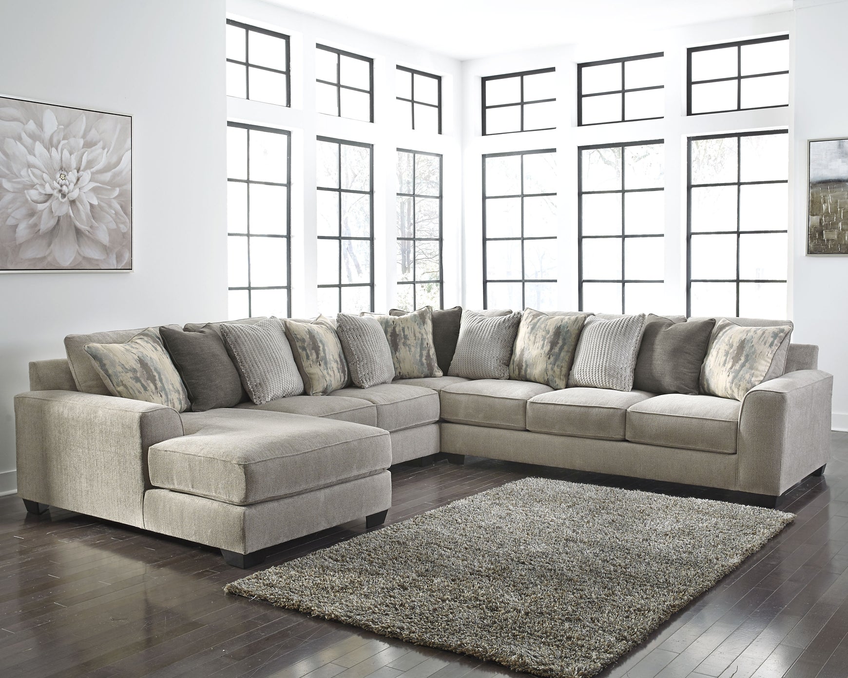 Ardsley 4-Piece Sectional with Ottoman Rent Wise Rent To Own Jacksonville, Florida