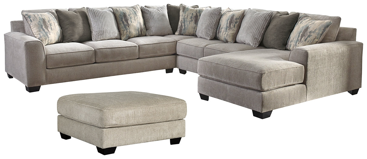 Ardsley 4-Piece Sectional with Ottoman Rent Wise Rent To Own Jacksonville, Florida