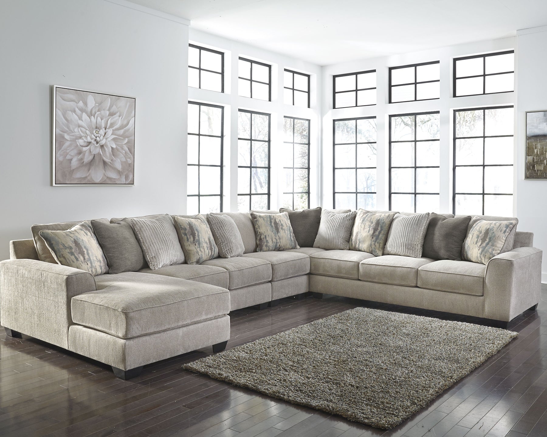 Ardsley 5-Piece Sectional with Ottoman Rent Wise Rent To Own Jacksonville, Florida