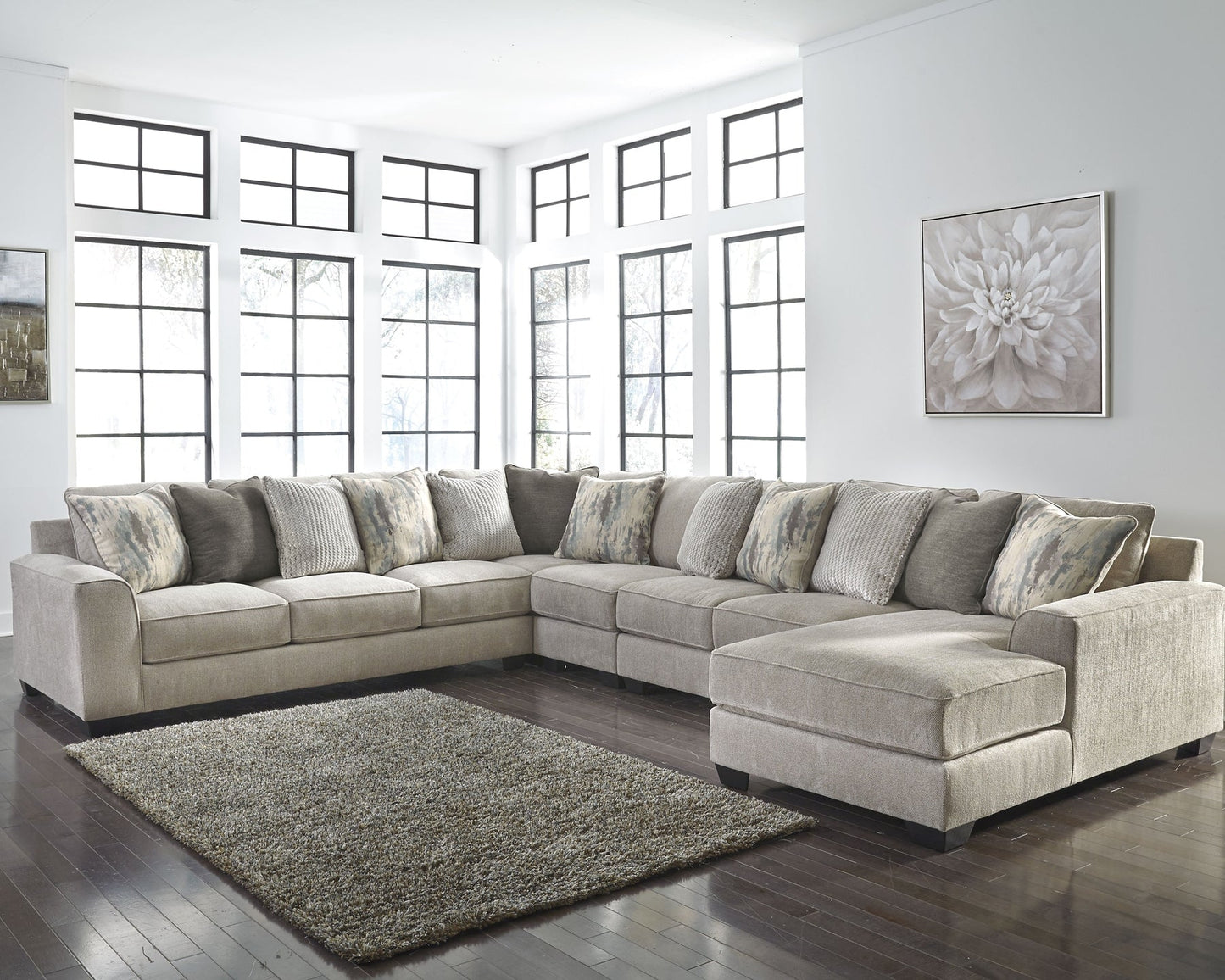 Ardsley 5-Piece Sectional with Ottoman Rent Wise Rent To Own Jacksonville, Florida