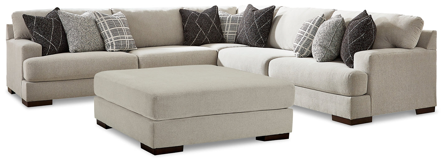 Artsie 3-Piece Sectional with Ottoman Rent Wise Rent To Own Jacksonville, Florida