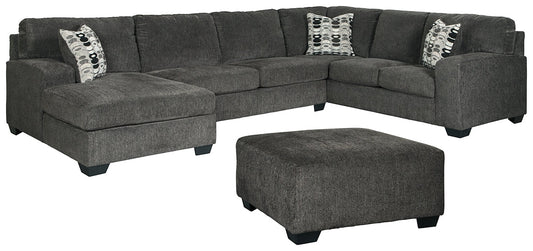 Ballinasloe 3-Piece Sectional with Ottoman Rent Wise Rent To Own Jacksonville, Florida