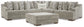 Bayless 3-Piece Sectional with Ottoman Rent Wise Rent To Own Jacksonville, Florida