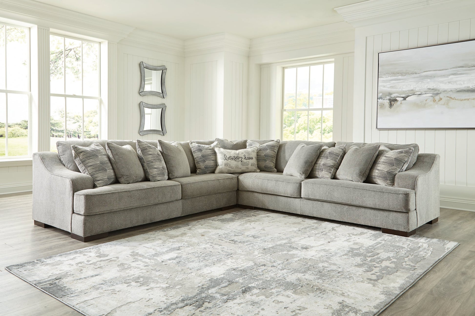 Bayless 3-Piece Sectional with Ottoman Rent Wise Rent To Own Jacksonville, Florida