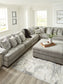 Bayless 4-Piece Sectional with Ottoman Rent Wise Rent To Own Jacksonville, Florida