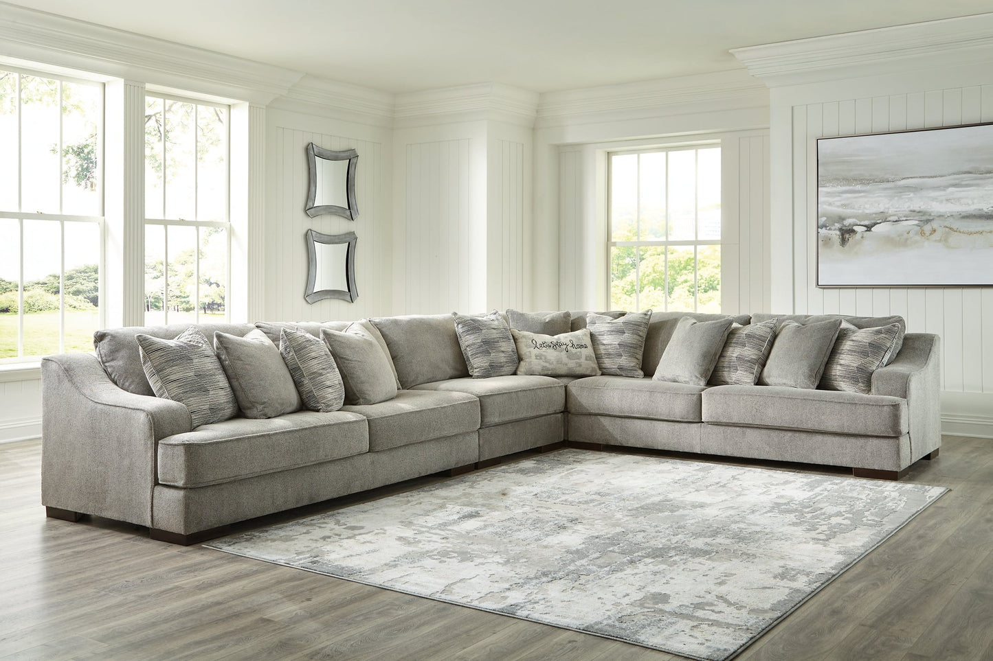 Bayless 4-Piece Sectional with Ottoman Rent Wise Rent To Own Jacksonville, Florida