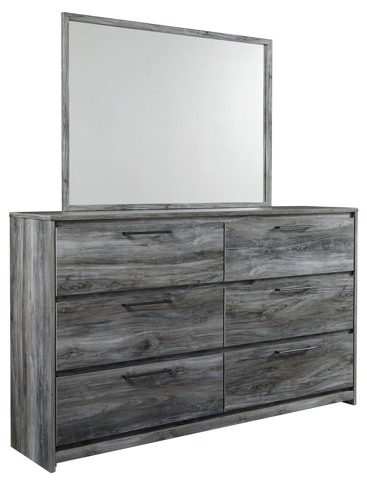 Baystorm Full Panel Bed with Mirrored Dresser and Nightstand Rent Wise Rent To Own Jacksonville, Florida