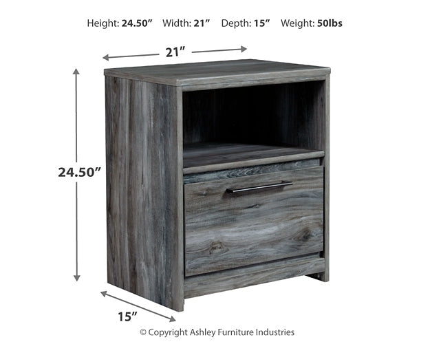 Baystorm Full Panel Bed with Mirrored Dresser and Nightstand Rent Wise Rent To Own Jacksonville, Florida