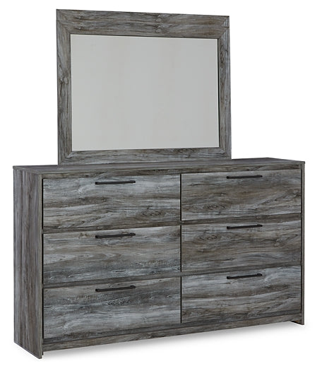 Baystorm Full Panel Headboard with Mirrored Dresser and Nightstand Rent Wise Rent To Own Jacksonville, Florida