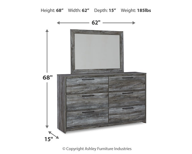 Baystorm King Panel Bed with Mirrored Dresser Rent Wise Rent To Own Jacksonville, Florida