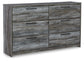 Baystorm King Panel Headboard with Mirrored Dresser Rent Wise Rent To Own Jacksonville, Florida