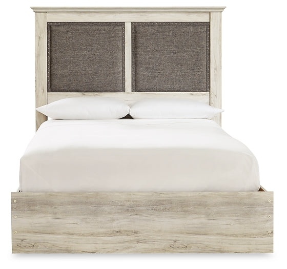 Cambeck King Upholstered Panel Bed with Mirrored Dresser, Chest and 2 Nightstands Rent Wise Rent To Own Jacksonville, Florida