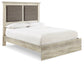 Cambeck King Upholstered Panel Bed with Mirrored Dresser Rent Wise Rent To Own Jacksonville, Florida