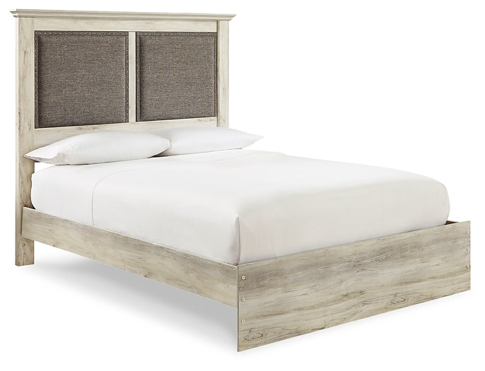 Cambeck King Upholstered Panel Bed with Mirrored Dresser and 2 Nightstands Rent Wise Rent To Own Jacksonville, Florida