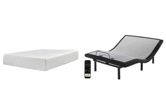 Chime 12 Inch Memory Foam Mattress with Adjustable Base Rent Wise Rent To Own Jacksonville, Florida