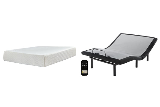 Chime 12 Inch Memory Foam Mattress with Adjustable Base Rent Wise Rent To Own Jacksonville, Florida