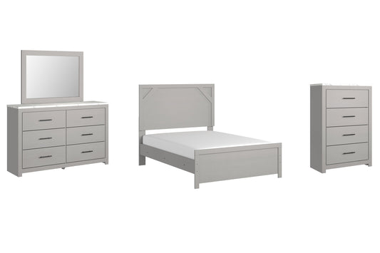 Cottonburg Full Panel Bed with Mirrored Dresser and Chest Rent Wise Rent To Own Jacksonville, Florida