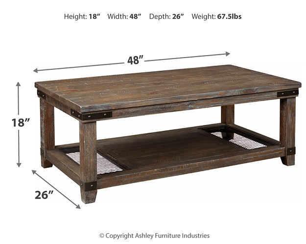 Danell Ridge Rectangular Cocktail Table Rent Wise Rent To Own Jacksonville, Florida